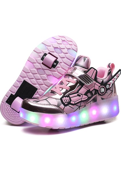 Sıtong 4 Tekerlekli USB Şarjlı LED Işıklı Paten Ayakkabı (Yurt Dışından) modelleri