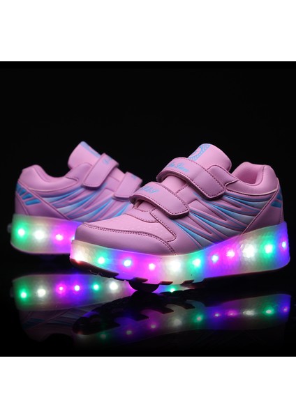 Sıtong 4 Tekerlekli USB Şarjlı LED Işıklı Paten Ayakkabı (Yurt Dışından) fiyatları