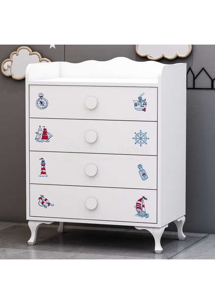 Şifonyer Denizci 4 Çekmeceli