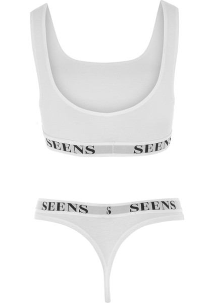 Unicus Crop Top & Orela String Beyaz Takım fiyatları