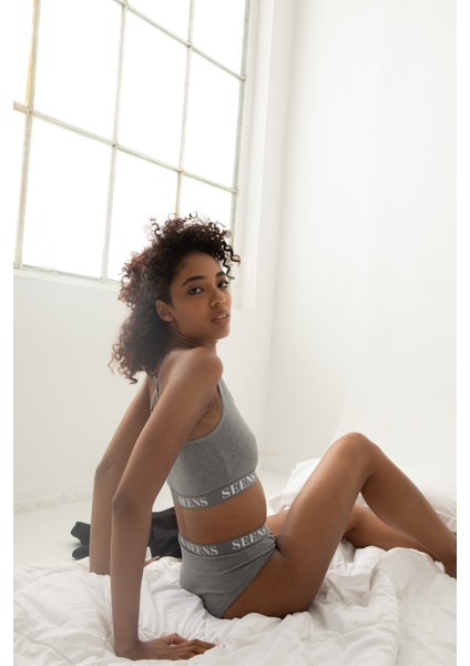 Aurline Bralet & Ephyra Basic Külot Gri Takım
