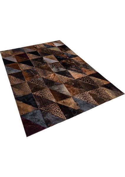 Patchwork Doğal Kürk Halı KH319-01 Multy