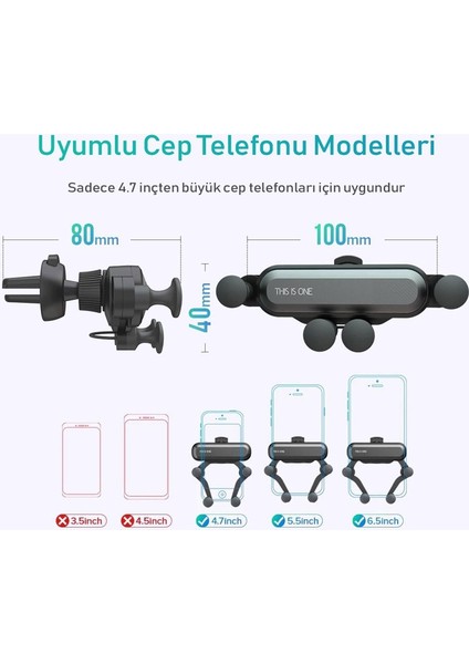 This Is One Çok Yönlü Telefon Tutacağı Siyah