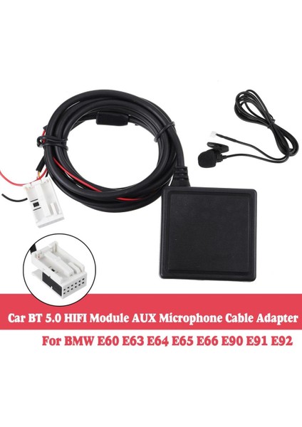 Bmw E60 E63 E65 E90 E91 E92 Bt 5.0 Mikrofonlu Aux Adaptörü Sku9  USB Tf Kart Girişi