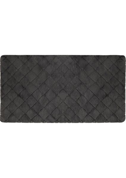 Soft Touch Rabbit Peluş Halı 80 x 150 cm Antrasit
