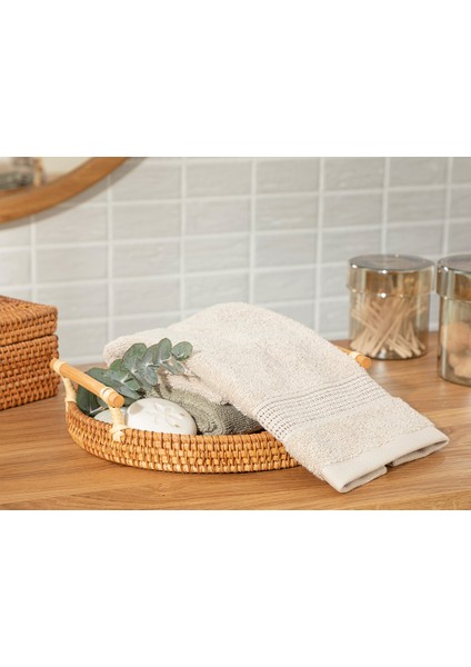 Delu x e Pamuklu Low Twist El Havlusu 30 x 50 cm Bej
