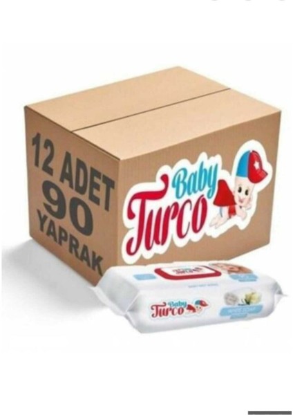Beyaz Sabun Kokulu Islak Mendil 12 x 90 Yaprak