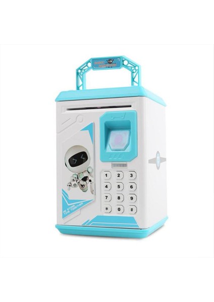 Dekoratif Şifreli Parmak Izi Butonlu Kumbara