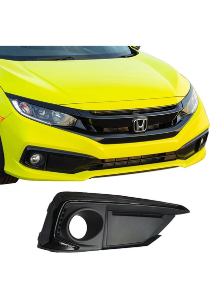 Honda Civic Fc5 Sağ Sis Kapağı 2019 - 2021 Piano Black Makyajlı