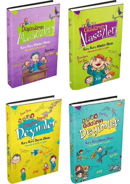 Güldüren Düşündüren Atasözleri ve Deyimler Seti 4 Kitap