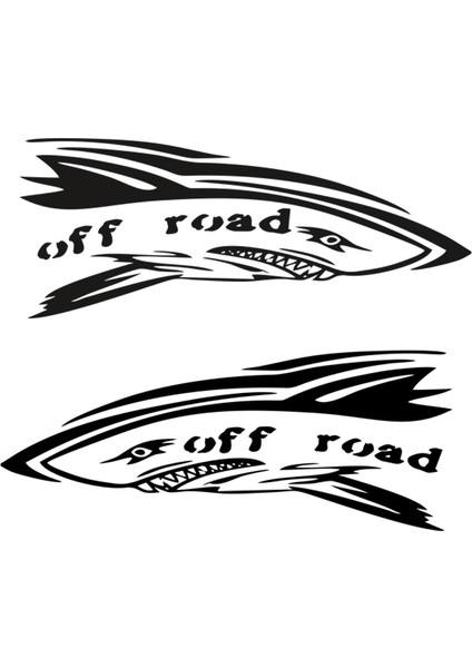 Köpek Balığı Off Road Araba Sticker