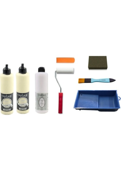 1 Litre Taffy Boya 500ML Parlak Vernik Set