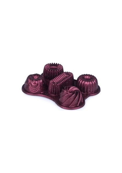 5'li Döküm Muffin Kek Kalıbı Bordo fiyatları