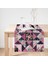 Mürdüm Renk Patchwork Desenli Dekoratif Runner 2