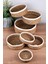 HOMENIVA Naturel Hasır Sepet Organizer Banyo Organizer Beyaz Şeritli 7 Boy Süper Set 1