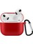 Airpods 3 2021( Airpods 3. Nesil) Kılıf Silikon Kılıf - Kırmızı 1