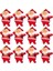 Yılbaşı Çam Ağacı Süsü Noel Baba 12'li 1