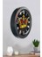 Salon Ofis Duvar Saati Gri Metal Çerçeve 36 cm 1