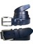 Deri 2'li Lacivert Set 45 cm Kot Spor Kemer & 35 cm Kumaş Pantolon Kemeri 1