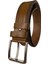 Deri Çift Dikiş Baskı Desenli Premium Taba Kot Spor Kemer 4.5 cm 3