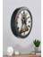 Atatürk Salon Ofis Duvar Saati Gri Metal Çerçeve 36 cm 1