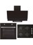 Alv F17 Pb - Gls 640 - Mfa 605M Ocak + FIRın + Davlumbaz 3'lü Cam Ankastre Set Siyah 1
