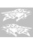 Damalı Bayrak Yıldız Off Road Araba Sticker 1