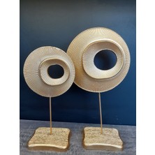 2Adam1Dekor Polyester Yuvarlak 2'li Obje