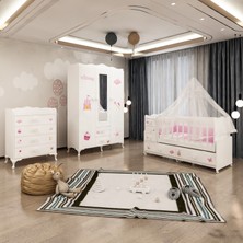 Garaj Home Melina Prenses Bebek Odası Takımı - Yatak ve Uyku Seti Kombinli