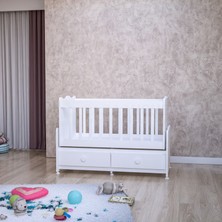 Garaj Home Elegant Mdfli Çıtalı 60X120 Beşik - Beyaz