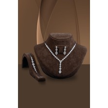 Osmanlı Gümüş Kleopatra Su Yolu Gümüş Kadın Set - Kolye, Bileklik, Küpe, Yüzük