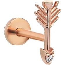Milet Kuyumculuk MİLET 14 Ayar Altın Tragus Ok Küpe