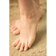 Pembe Neon Kaplumbağa Figürlü Halhal