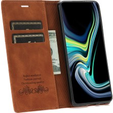 Lnobern Retro Buzlu Cüzdan Cep Telefonu Kickstand Kılıfı Samsung Galaxy S21 Ultra ile Uyumlu (Yurt Dışından)