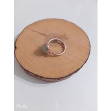 Alzey Gold Prehnite Taşlı Yüzük