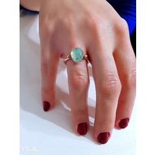 Alzey Gold Prehnite Taşlı Yüzük