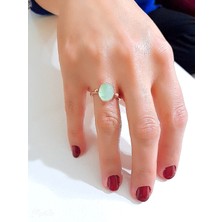 Alzey Gold Prehnite Taşlı Yüzük