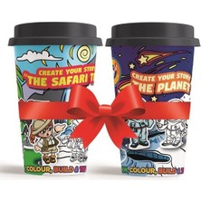 Kızılkaya oyuncak Art In A Cup - Create Your Story - Brother & Sister Bundle - The Planet + The Safari Trip