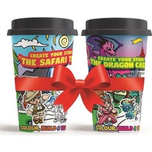 Kızılkaya oyuncak Art In A Cup - Create Your Story - Brother & Sister Bundle - The Safari Trip + The Dragon Castle