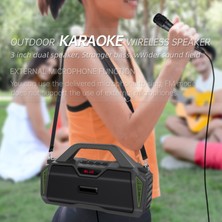 New Rixing NR-6011M Taşınabilir Açık Karaoke Kablosuz Bluetooth Hoparlör (Yeşil) (Yurt Dışından)