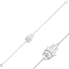 Parmas Design Kadın Fatma Ana Eli 925 Ayar Gümüş Bileklik