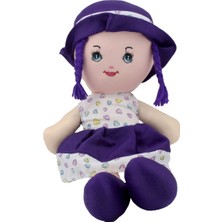 Laviyosa Mor Elbiseli Yumuşak  Bez Bebek Hediye Oyuncak (50 Cm)