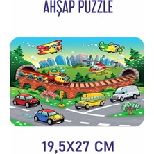 Lipyos 54 Parça Ahşap Puzzle Kara ve Hava Araçları
