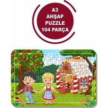 Lipyos Elmalı Ağacı ve Şeker Ev A3 104 Parça Puzzle, Oyuncak, Yapboz