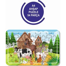 Lipyos 4'lü Set 54 Parça Ahşap Puzzle