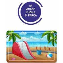 Lipyos Kayıdırak, Deniz ve Deniz Topu A4 54 Parça Puzzle, Oyuncak, Yapboz