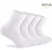 Nova Socks Kadın 4'lü Bambu Lastiksiz Sıkmayan Extra Rahat Şeker Çorabı / Çorap