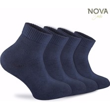 Nova Socks Kadın 4'lü Bambu Lastiksiz Sıkmayan Extra Rahat Şeker Çorabı / Çorap