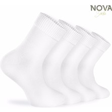 Nova Socks Erkek 4'lü Bambu Lastiksiz Sıkmayan Extra Rahat Şeker Çorabı / Çorap