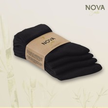 Nova Socks Erkek 4'lü Bambu Lastiksiz Sıkmayan Extra Rahat Şeker Çorabı / Çorap